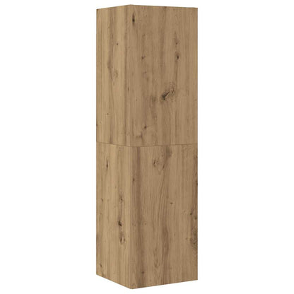 4 Piece TV Cabinet Set Wall-mounted Artisan Oak Engineered Wood