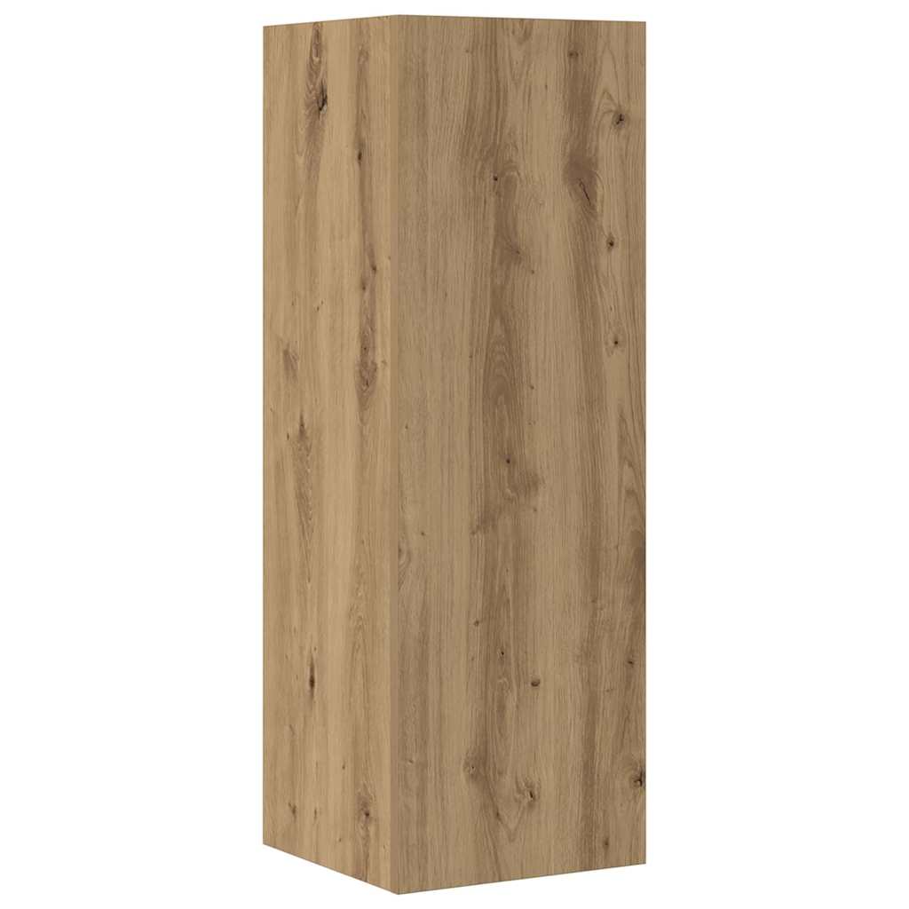 4 Piece TV Cabinet Set Wall-mounted Artisan Oak Engineered Wood
