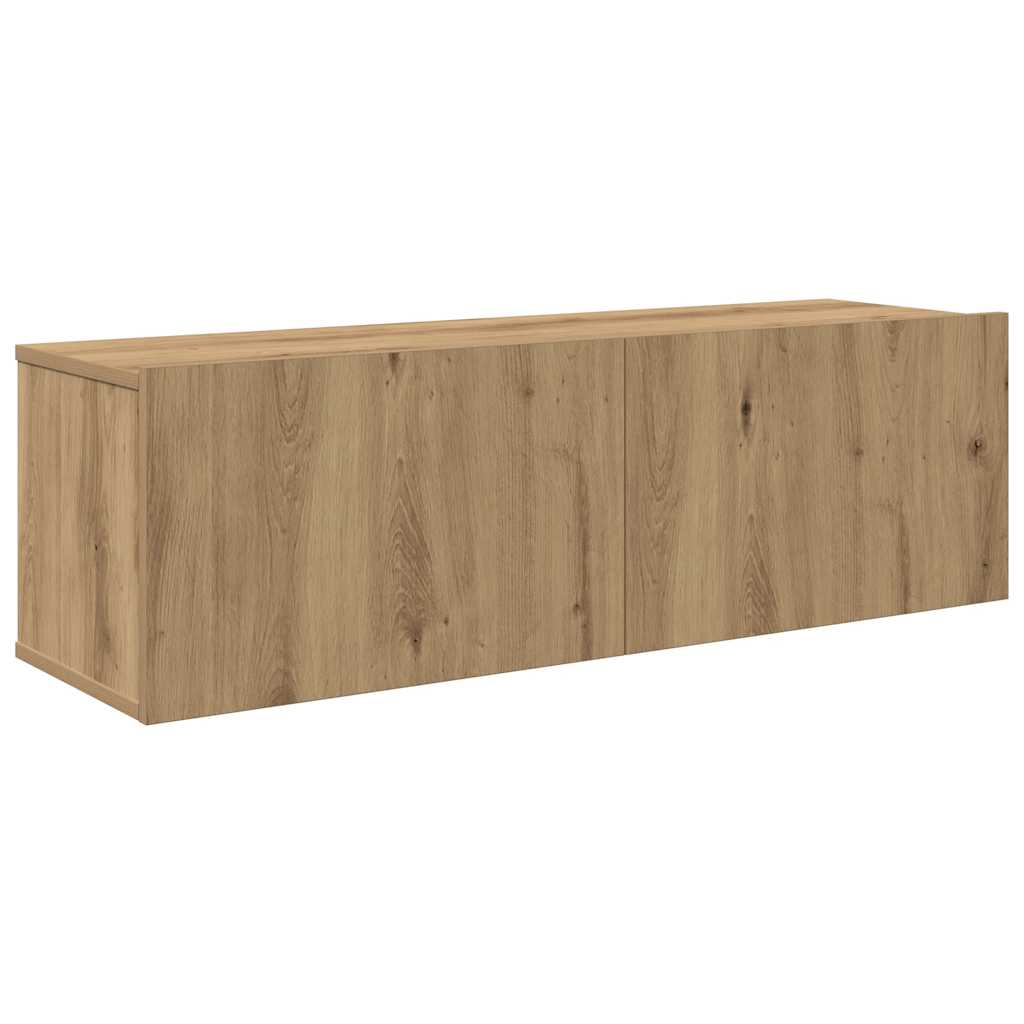 4 Piece TV Cabinet Set Wall-mounted Artisan Oak Engineered Wood