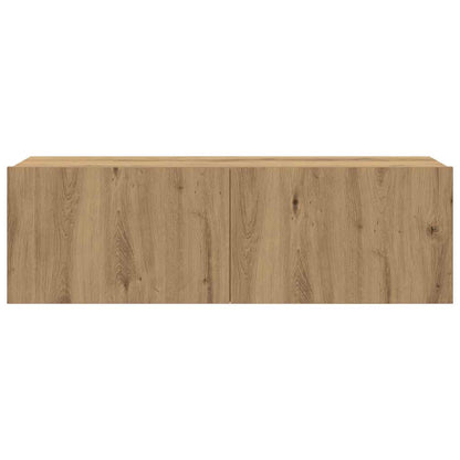 4 Piece TV Cabinet Set Wall-mounted Artisan Oak Engineered Wood