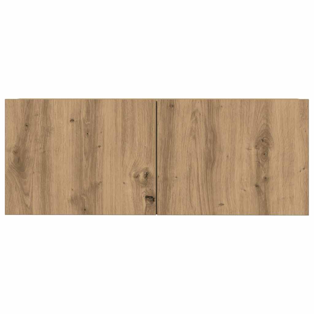 4 Piece TV Cabinet Set Wall-mounted Artisan Oak Engineered Wood
