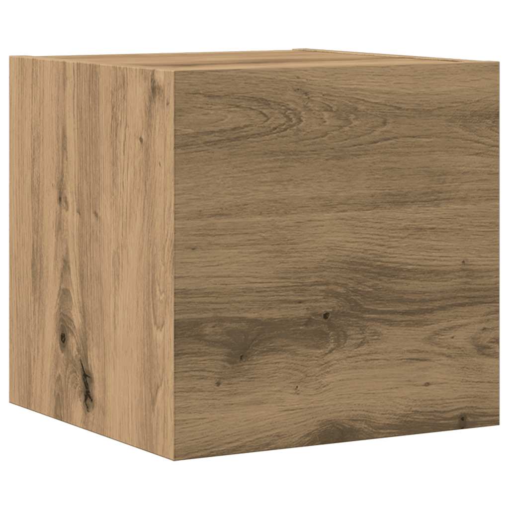 4 Piece TV Cabinet Set Wall-mounted Artisan Oak Engineered Wood