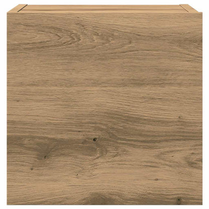 4 Piece TV Cabinet Set Wall-mounted Artisan Oak Engineered Wood