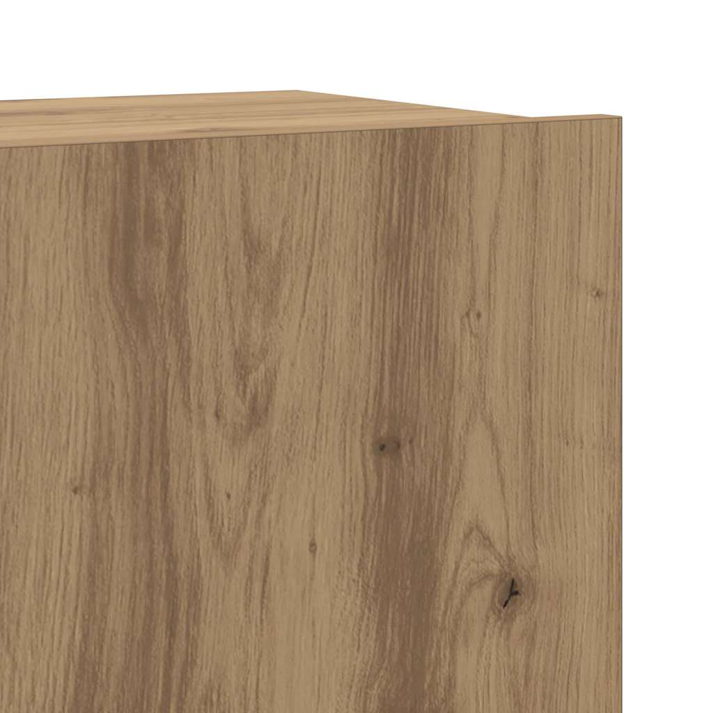 4 Piece TV Cabinet Set Wall-mounted Artisan Oak Engineered Wood