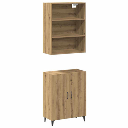 Sideboard with Wall Cabinet Artisan Oak Engineered Wood