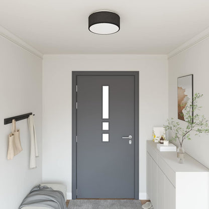 Ceiling Lamp with Spotlights Black 30 x 30 x 13.5 cm Fabric