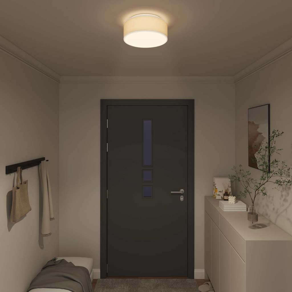 Ceiling Lamp with Spotlights White 30 x 30 x 13.5 cm Fabric