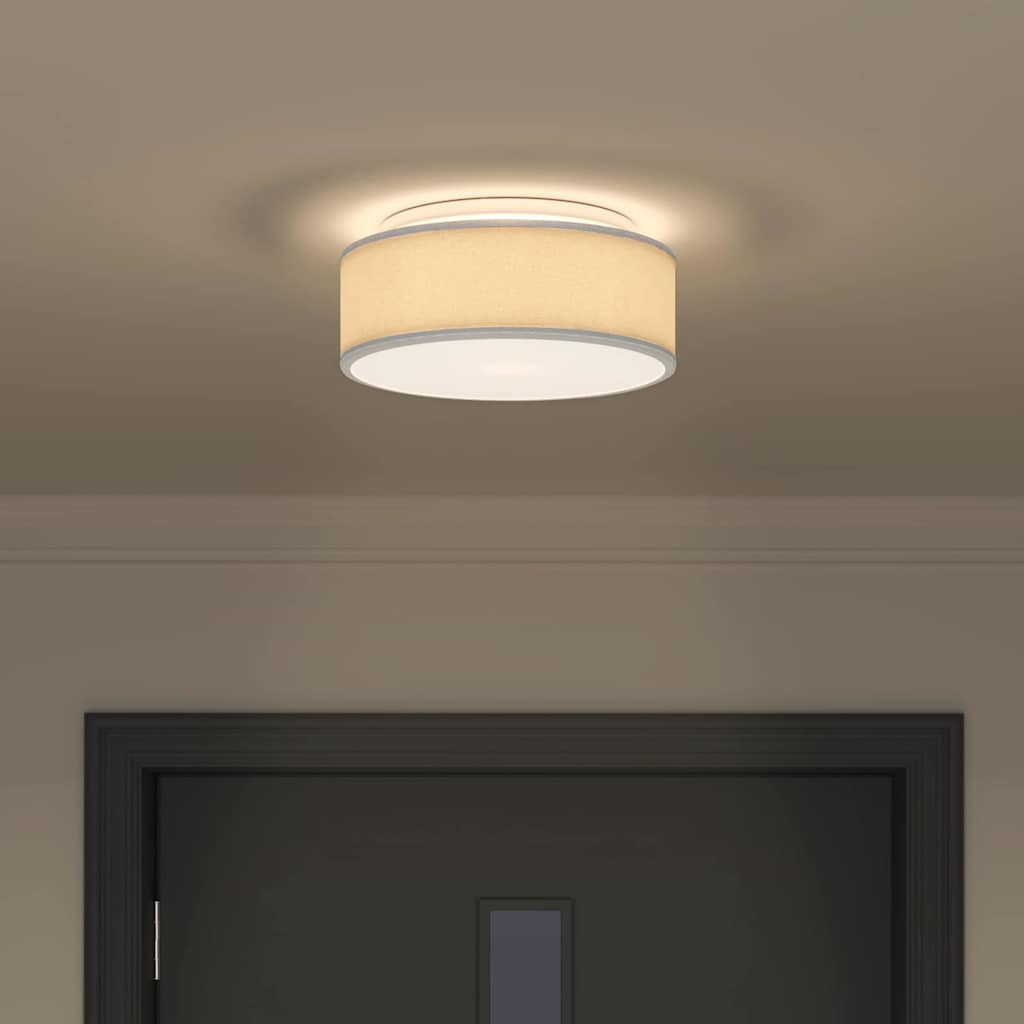 Ceiling Lamp with Spotlights Grey 30 x 30 x 13.5 cm Fabric