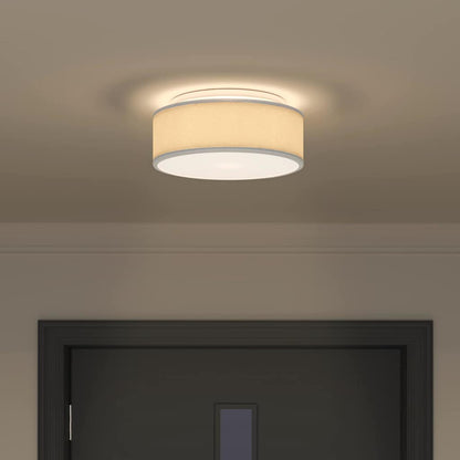 Ceiling Lamp with Spotlights Grey 30 x 30 x 13.5 cm Fabric