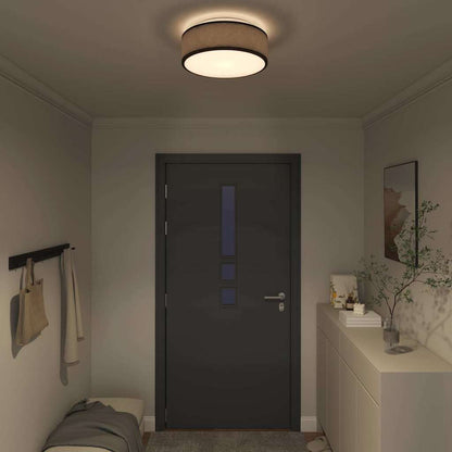 Ceiling Lamp with Spotlights Black 38 x 38 x 13.5 cm Fabric