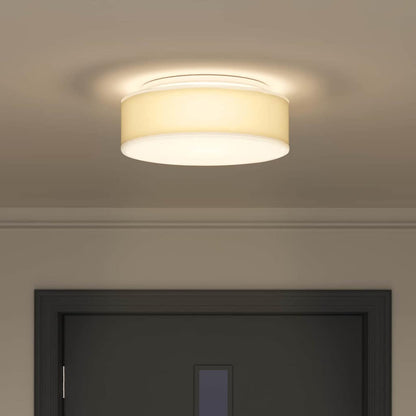 Ceiling Lamp with Spotlights White 38 x 38 x 13.5 cm Fabric