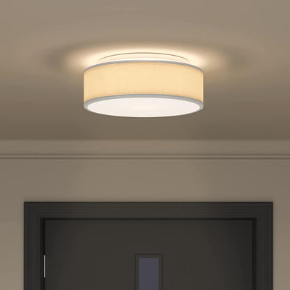 Ceiling Lamp with Spotlights Grey 38 x 38 x 13.5 cm Fabric