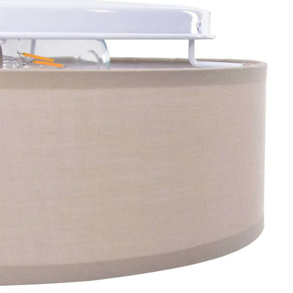 Ceiling Lamp with Spotlights Taupe 38 x 38 x 13.5 cm Fabric