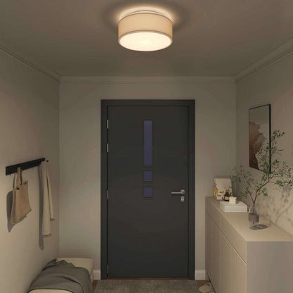 Ceiling Lamp with Spotlights Taupe 38 x 38 x 13.5 cm Fabric