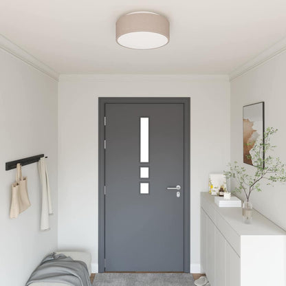 Ceiling Lamp with Spotlights Taupe 38 x 38 x 13.5 cm Fabric