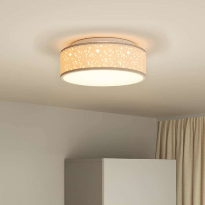Ceiling Lamp with Spotlights Taupe 38 x 38 x 13.5 cm Fabric