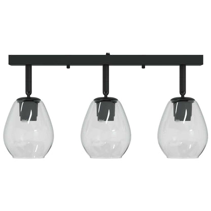Ceiling Spotlight Black 54 x 13 x 26 cm Glass and Metal