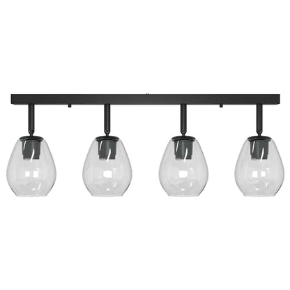 Ceiling Spotlight Black 73.5 x 13 x 26 cm Glass and Metal