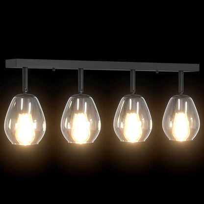 Ceiling Spotlight Black 73.5 x 13 x 26 cm Glass and Metal