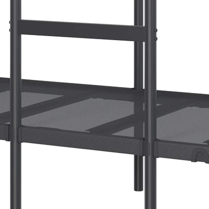 Bunk Bed without Mattress Black 75x190 cm Small Single Steel