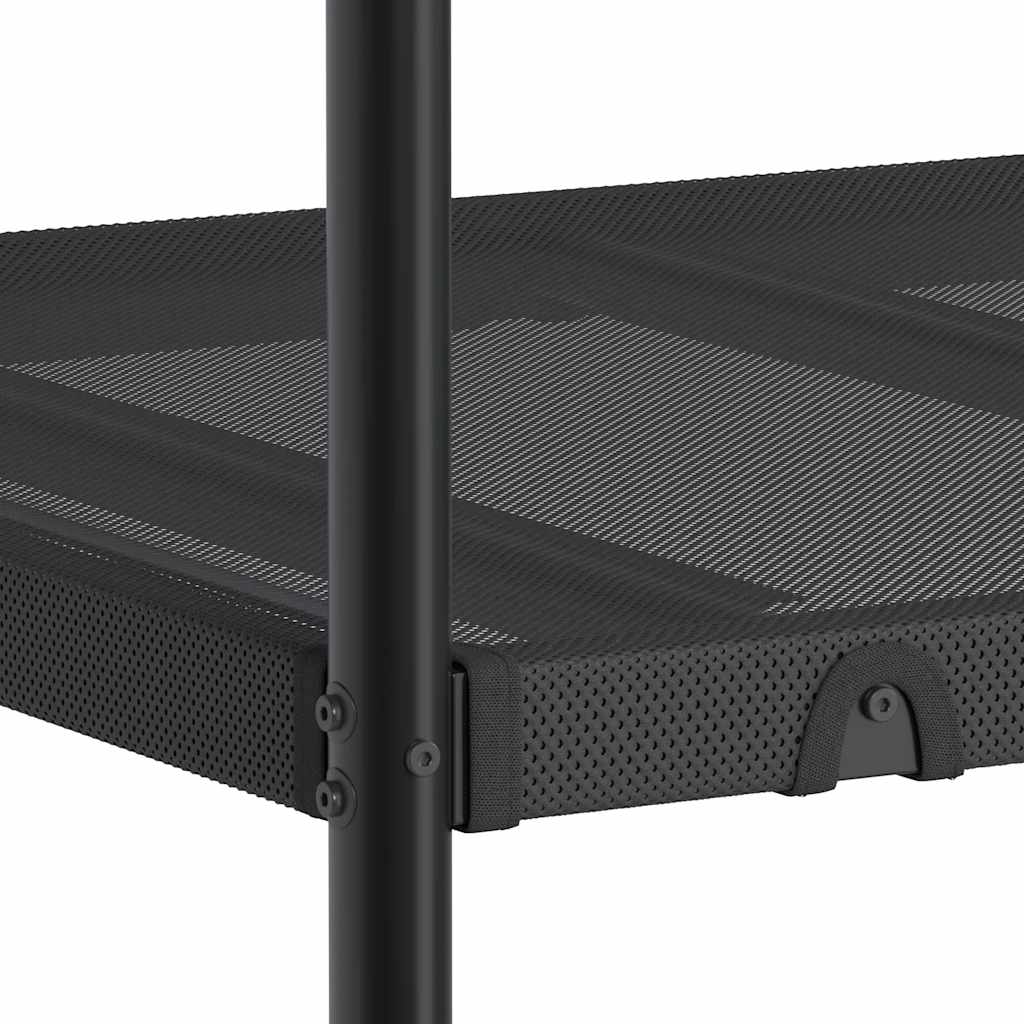 Bunk Bed without Mattress Black 75x190 cm Small Single Steel