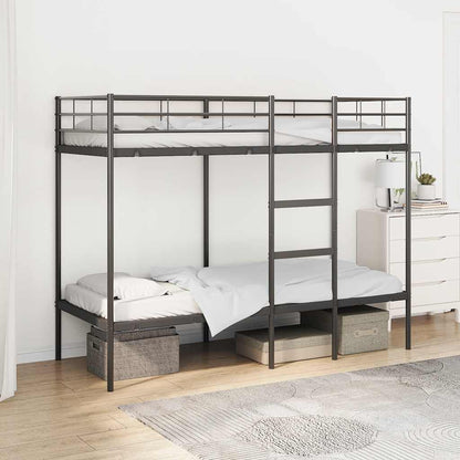 Bunk Bed without Mattress Black 80x200 cm Steel