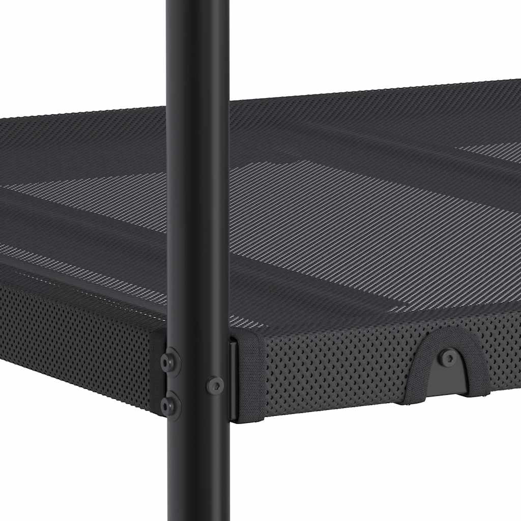 Bunk Bed without Mattress Black 100x190 cm Steel