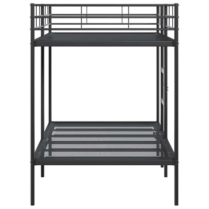 Bunk Bed without Mattress Black 100x200 cm Steel