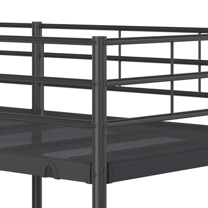 Bunk Bed without Mattress Black 100x200 cm Steel