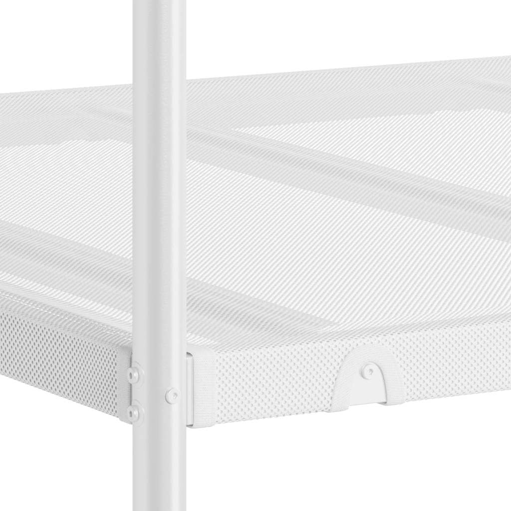 Bunk Bed without Mattress White 75x190 cm Small Single Steel