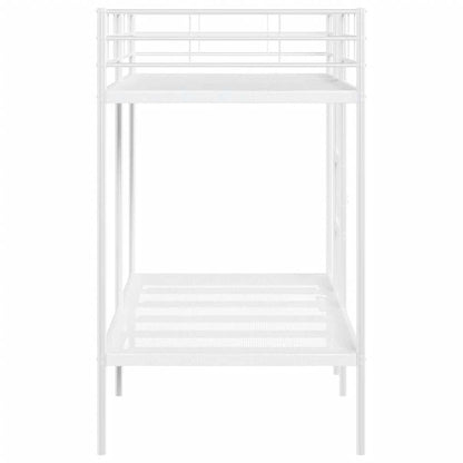 Bunk Bed without Mattress White 90x190 cm Single Steel