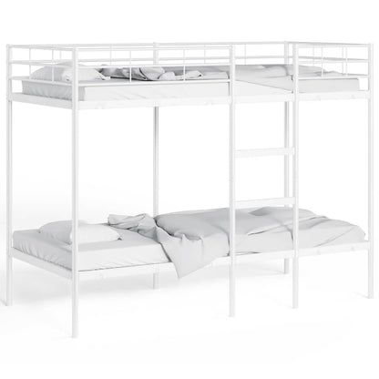 Bunk Bed without Mattress White 100x190 cm Steel