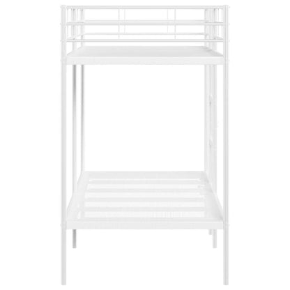Bunk Bed without Mattress White 100x190 cm Steel