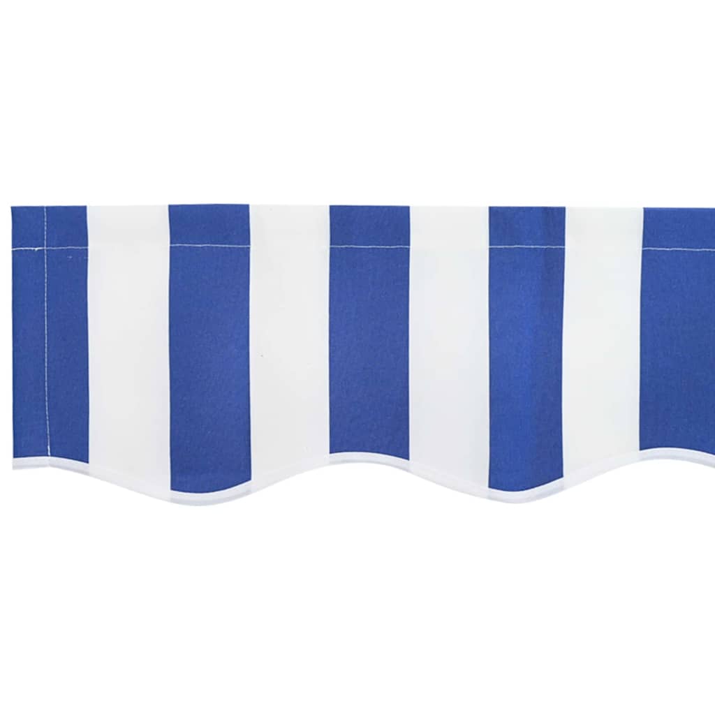 Awning Replacement Fabric Blue and White 330 x 195 cm Polyester