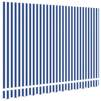 Awning Replacement Fabric Blue and White 330 x 195 cm Polyester