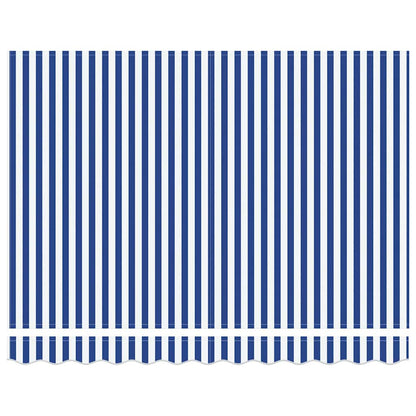 Awning Replacement Fabric Blue and White 330 x 195 cm Polyester