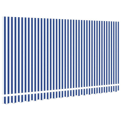 Awning Replacement Fabric Blue and White 4 x 2 m Polyester