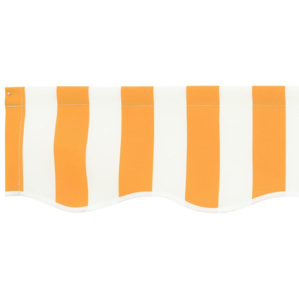 Awning Replacement Fabric Yellow and White 380 x 195 cm