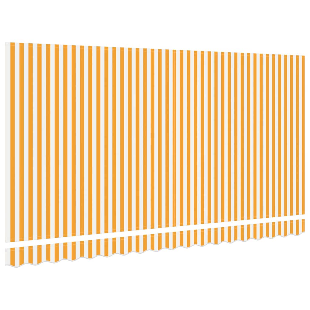 Awning Replacement Fabric Yellow and White 380 x 195 cm