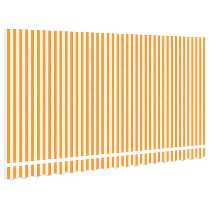 Awning Replacement Fabric Yellow and White 380 x 195 cm