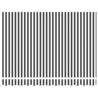 Awning Replacement Fabric Anthracite and White 235 x 195 cm