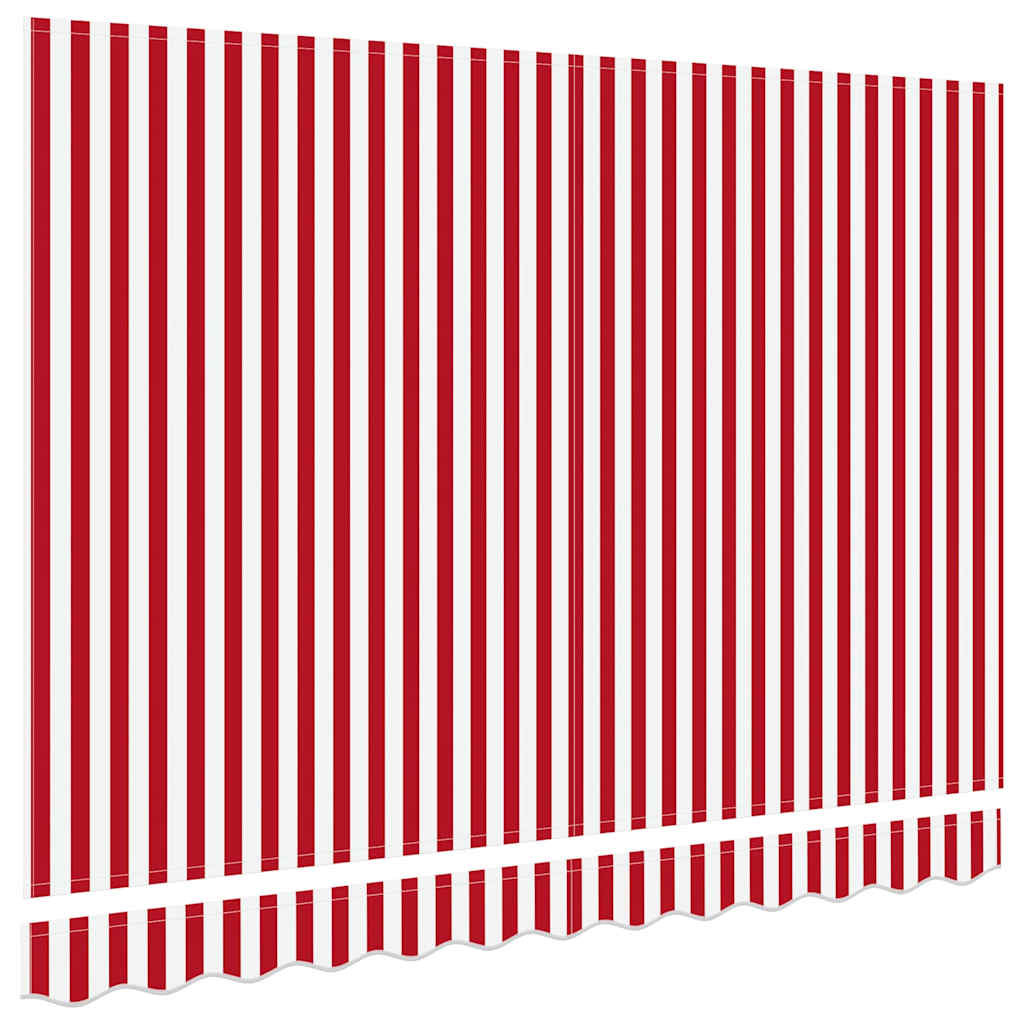 Awning Replacement Fabric Red and White 2.5 x 2 m Polyester