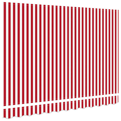 Awning Replacement Fabric Red and White 2.5 x 2 m Polyester