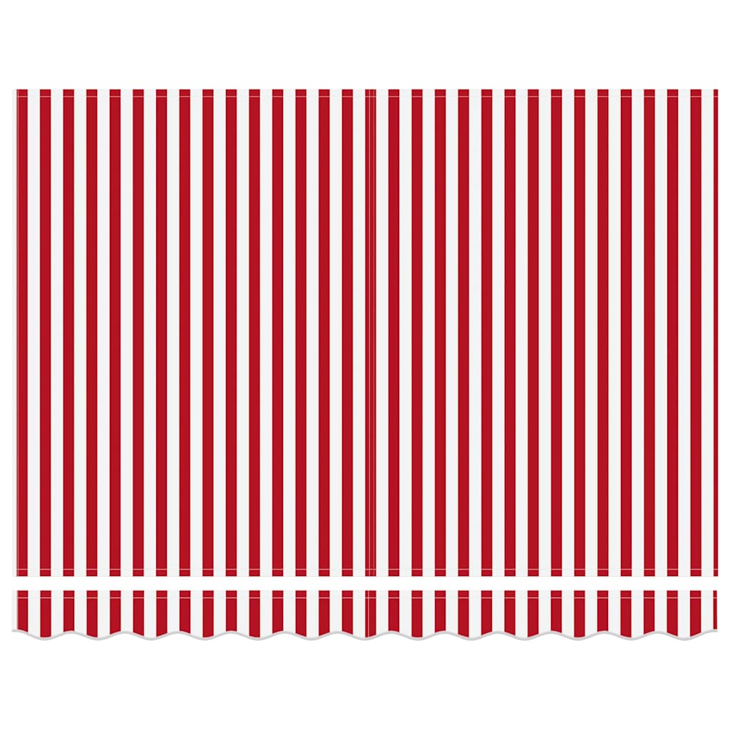 Awning Replacement Fabric Red and White 2.5 x 2 m Polyester