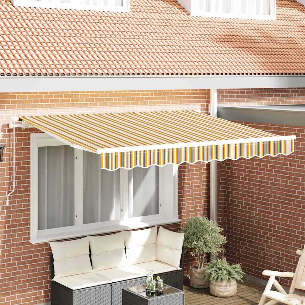 Awning Replacement Fabric Orange and Black 2.5 x 2 m Polyester