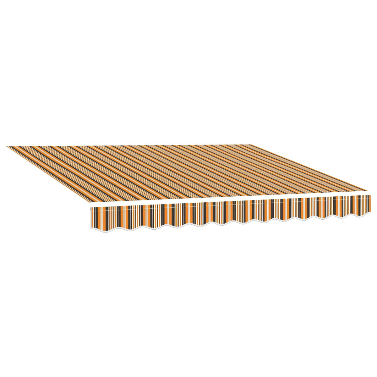 Awning Canopy Replacement for 2.5x2 m Orange & Black Stripe