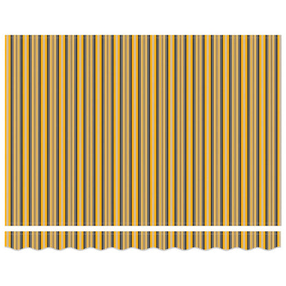 Awning Replacement Fabric Orange and Black 3.5 x 2 m Polyester