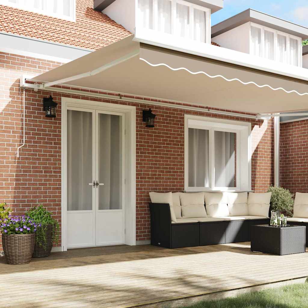 Awning Replacement Fabric Beige 5 x 3 m Polyester