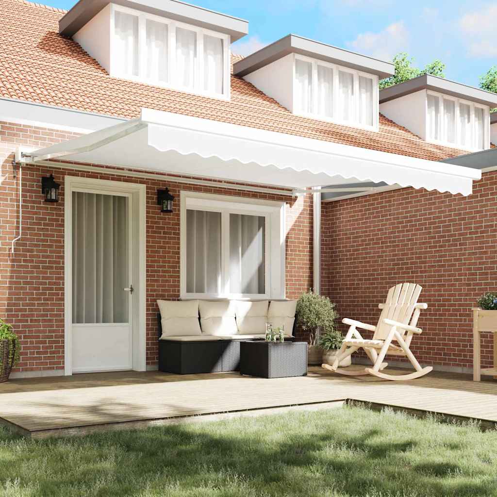 Awning Replacement Fabric White 4 x 3.5 m Polyester