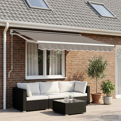 Awning Canopy Replacement for 3x2.5 m Light Grey Polyester